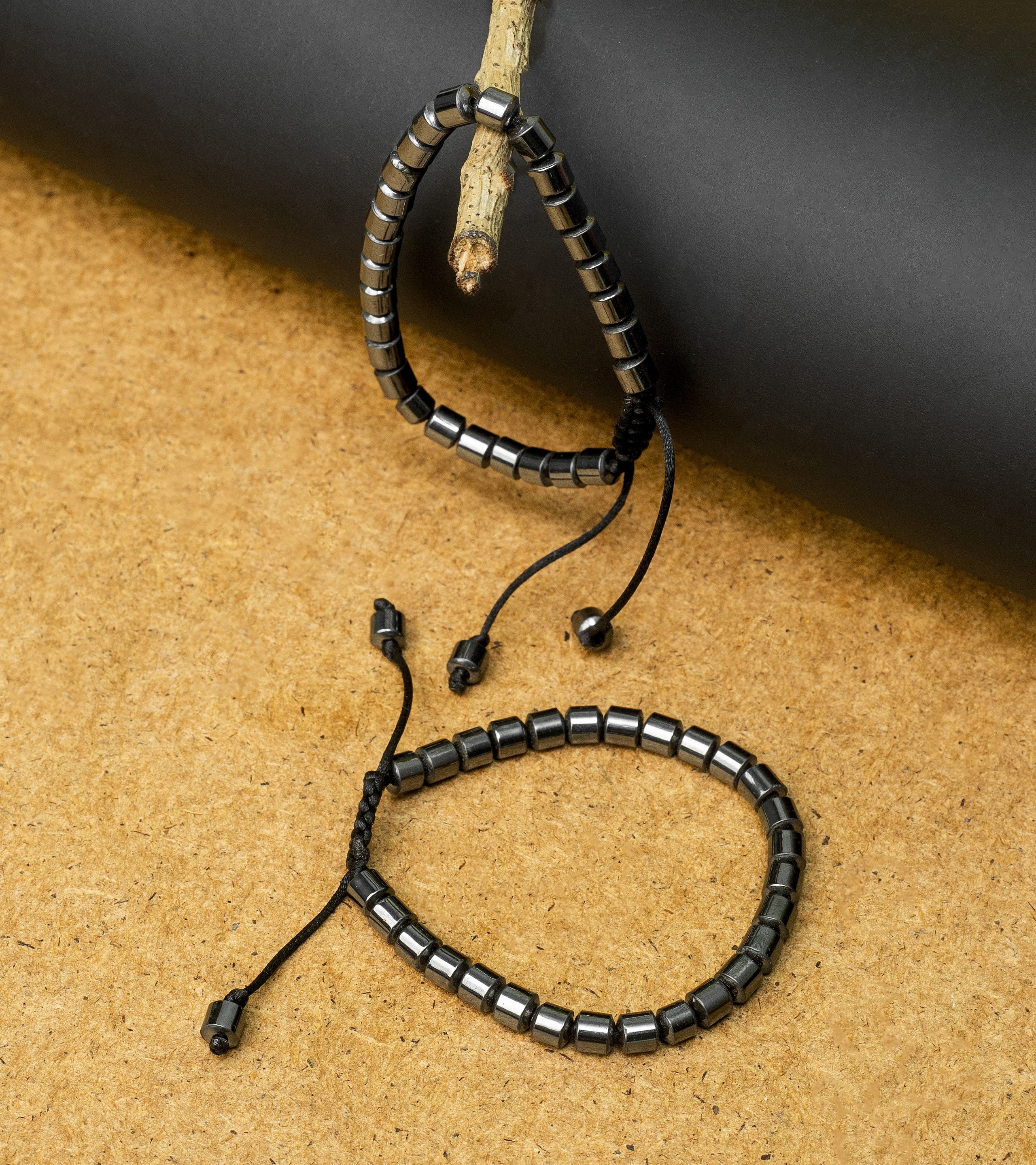 Black Hematite Bead Shamballa Bracelet Image